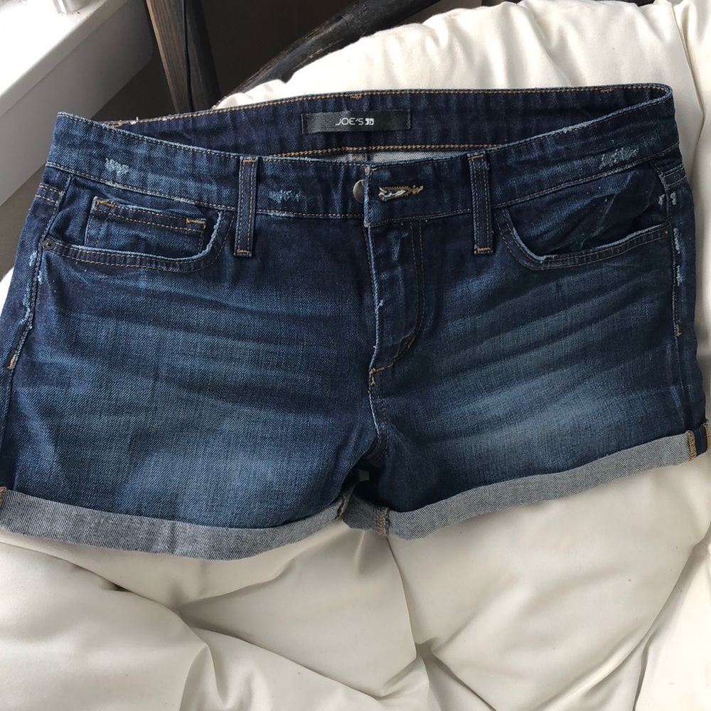 Joe’s cuffed dark wash shorts 29